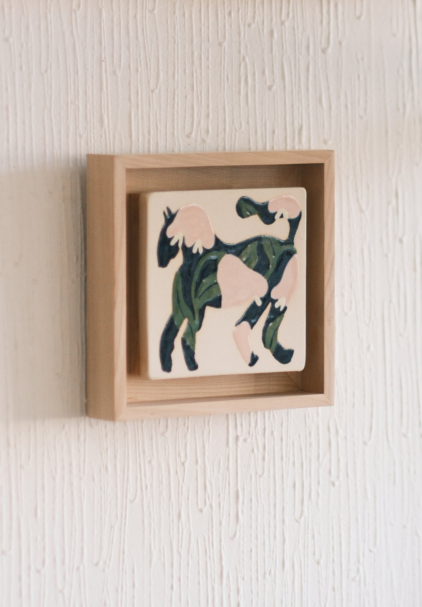 Azulejo Caballo Negro · Enmarcado