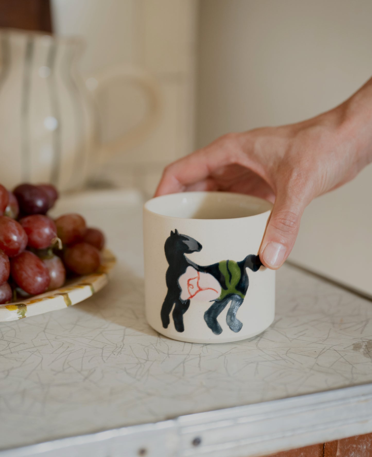 Vaso Caballo y Rosa 02