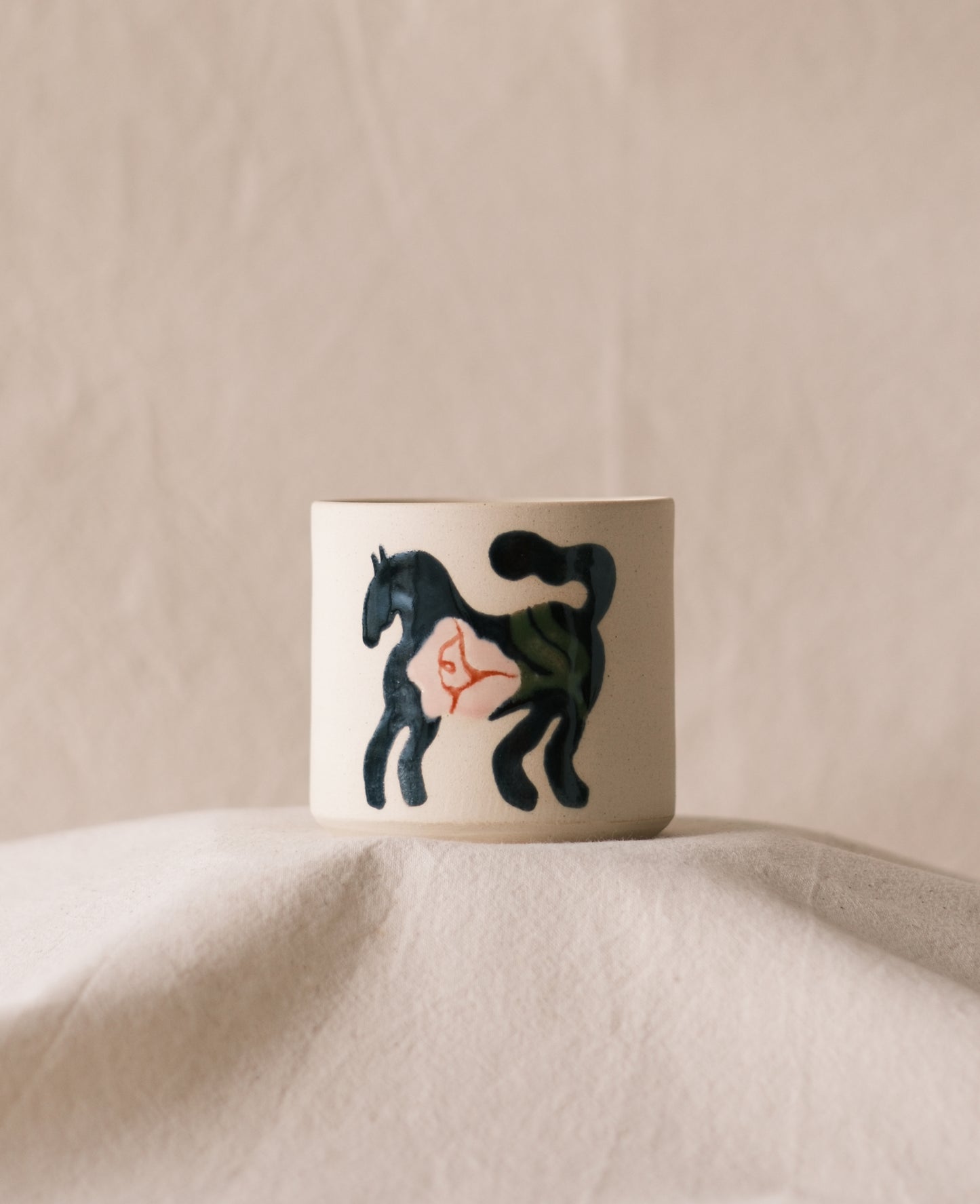 Vaso Caballo y Rosa 01